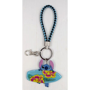 Disney Parks Tropical Stitch Surfin' Wristlet Keychain Bag Charm